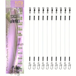 Línea de pesca de fluorocarbono 100% YOTO, caña de pescar, línea de fluorocarbono con giro rodante y prueba de presión de bloqueo rápido, pesca de 7-18kg