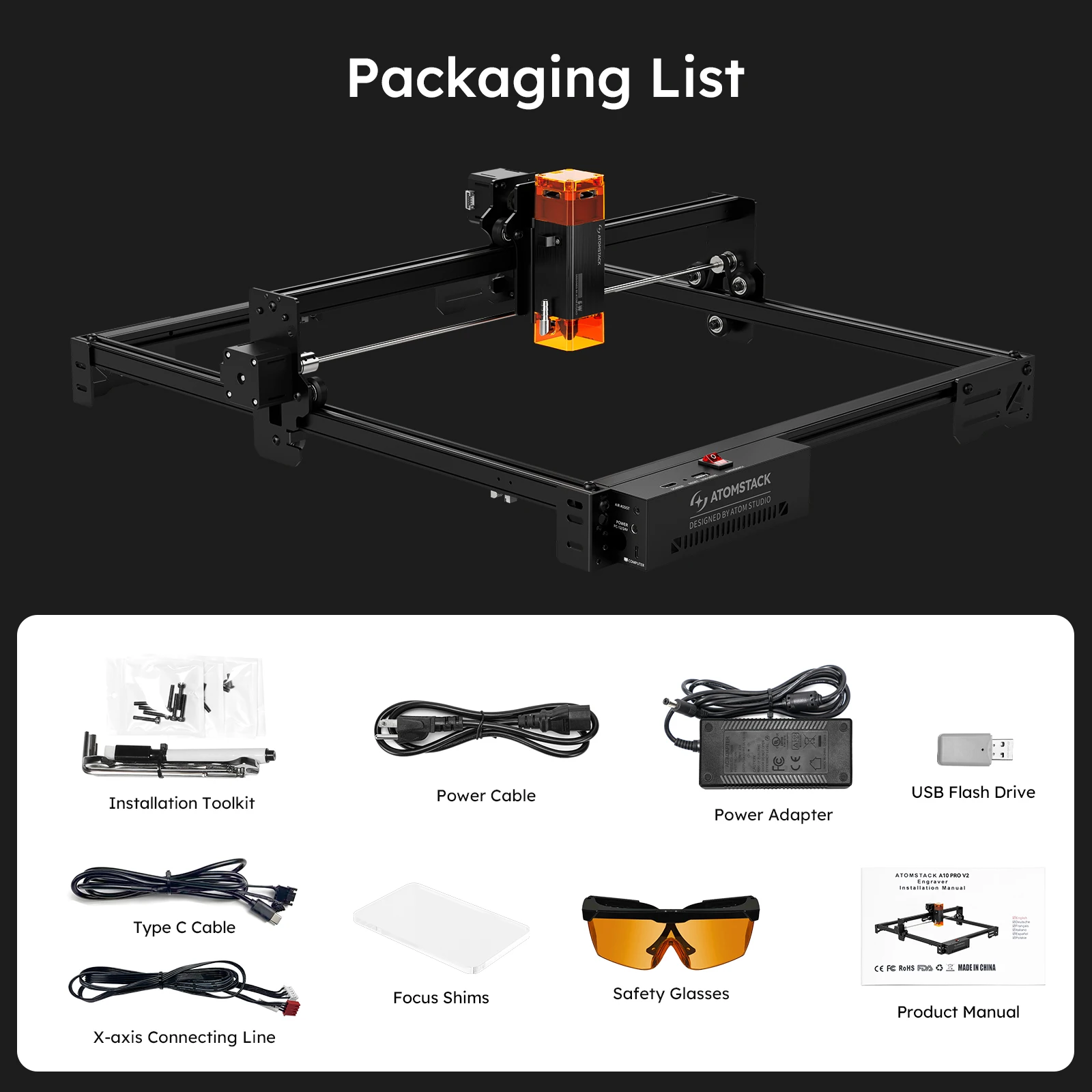 Atomstack A5 Pro V2 – Grabador láser 5W CNC para acrílico y madera - imagen 3