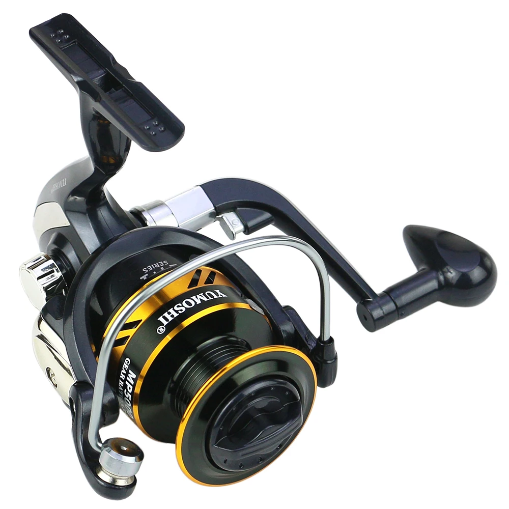 Carrete de pesca giratorio de Metal, alimentador de carpa de agua salada, carrete de fundición larga, ultraligero, relación de engranaje 5,5: 1, bobina de 1000-7000 - imagen 3