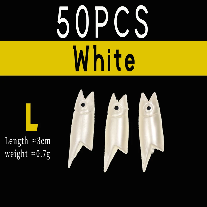 50pcs L White