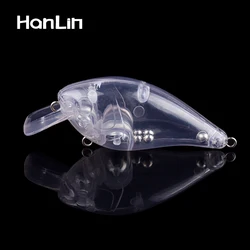 Hanlin Crankbait flotantes sin pintar – Plástico duro para lubina