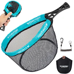 Red de aterrizaje plegable con mango de goma – Malla resistente para pesca