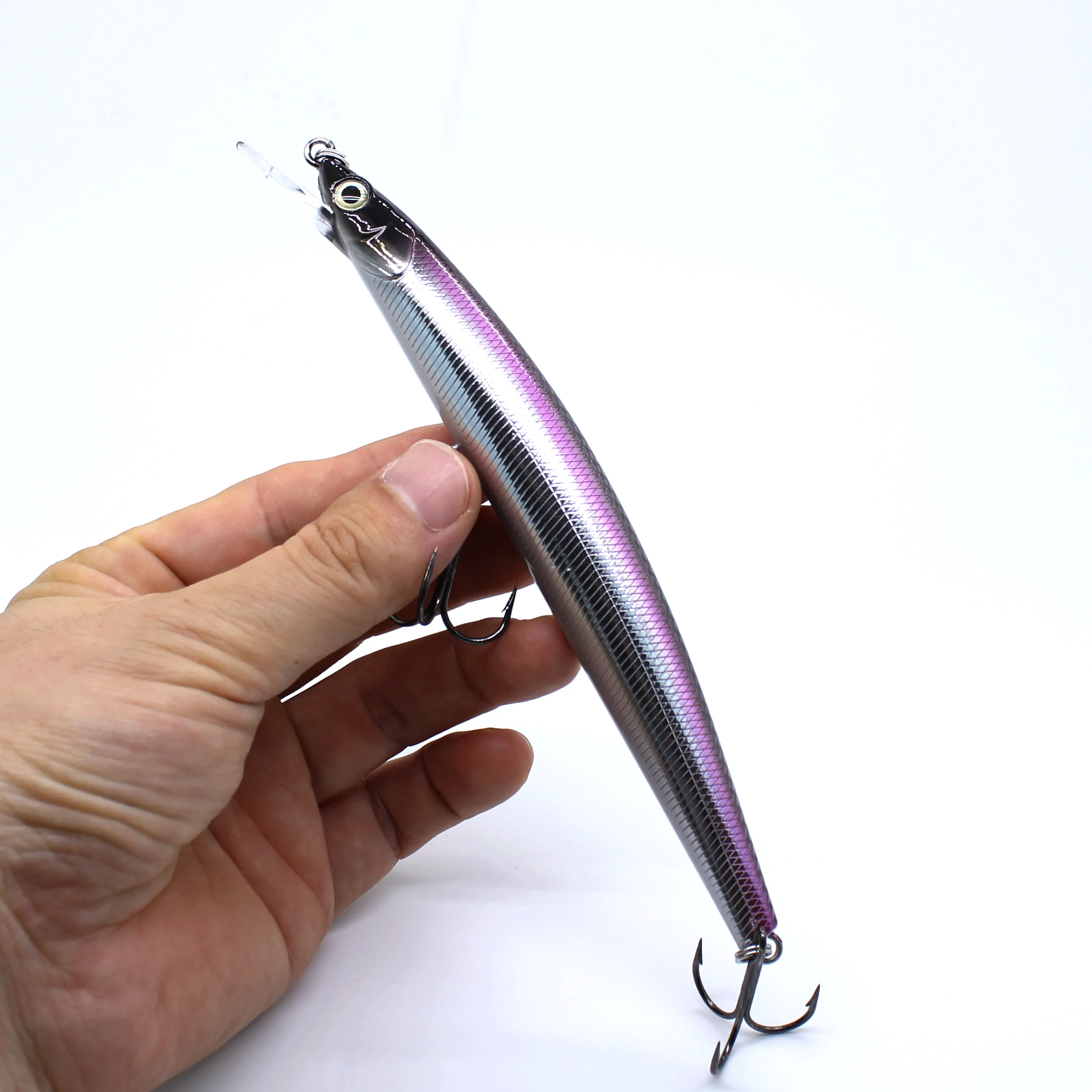 AOCLU-Minnow de pesca de agua salada flotante, 150mm, 25g, cebo duro, Jerkbait, señuelo de barco de aguas profundas, anzuelos triples VMC, calidad japonesa - imagen 5