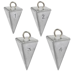 4 Uds pesas de pesca plomos pirámide plomo bagre pesas de pesca para Surf aparejo de pesca equipo de pesca de agua salada aparejos 1/2/3/4OZ