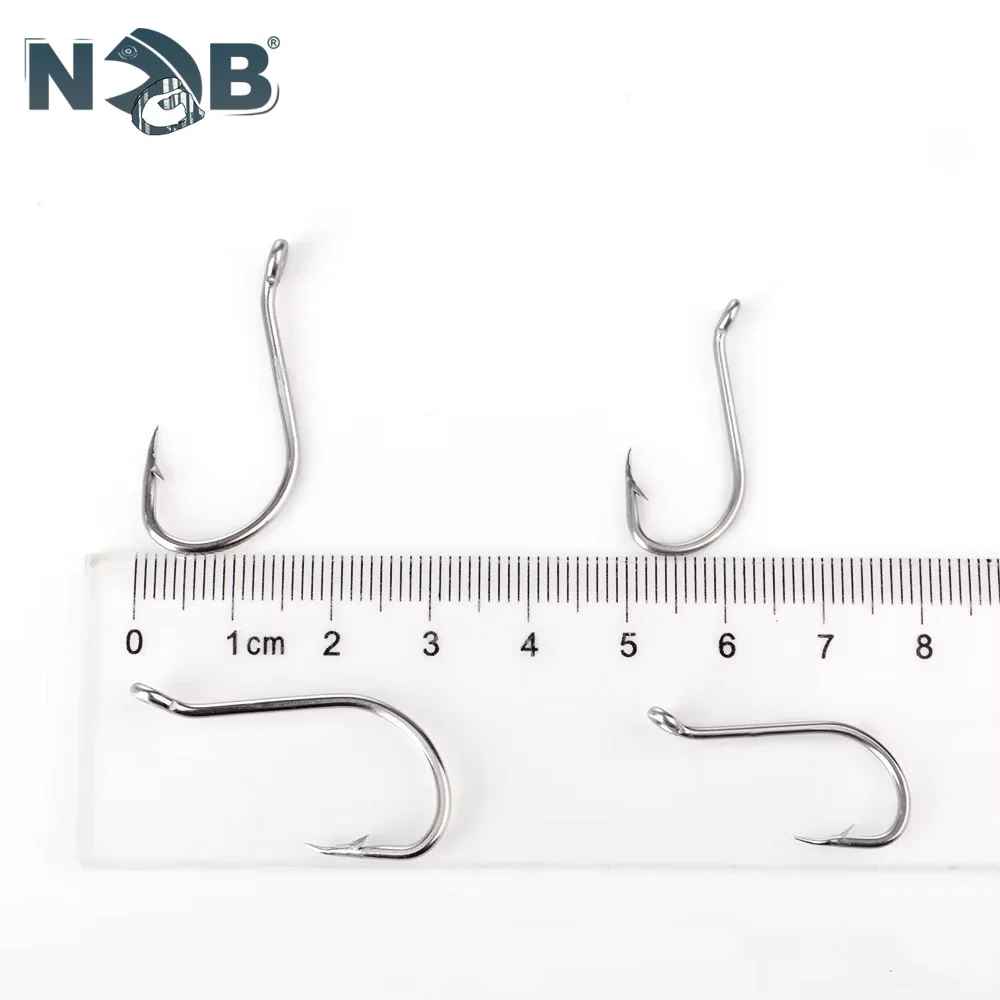 NGB 92553SS 25-50PCS Anzuelo de pesca de hierro inoxidable anillado 5/0 # -5 #   Anzuelo de pesca con púas afiladas de pulpo Baitholder - imagen 4