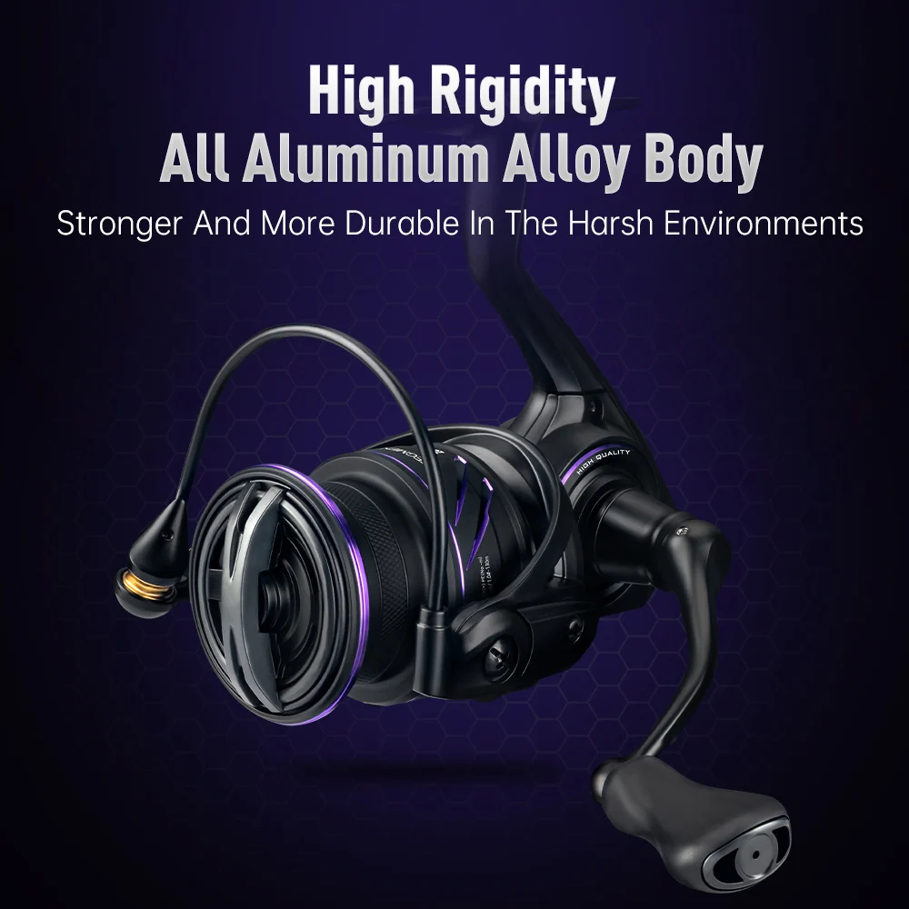 Carrete de pesca giratorio Kingdom Tegmen Pro 6,2: 1 relación de engranaje de alta velocidad 9kg arrastre máximo 8 + 1BB ultraligero 2500 3000 carrete de pesca - imagen 4
