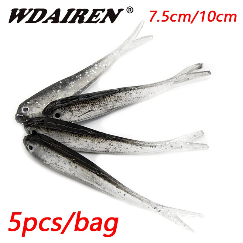 Señuelos Swimbaits de silicona para lubina y carpa