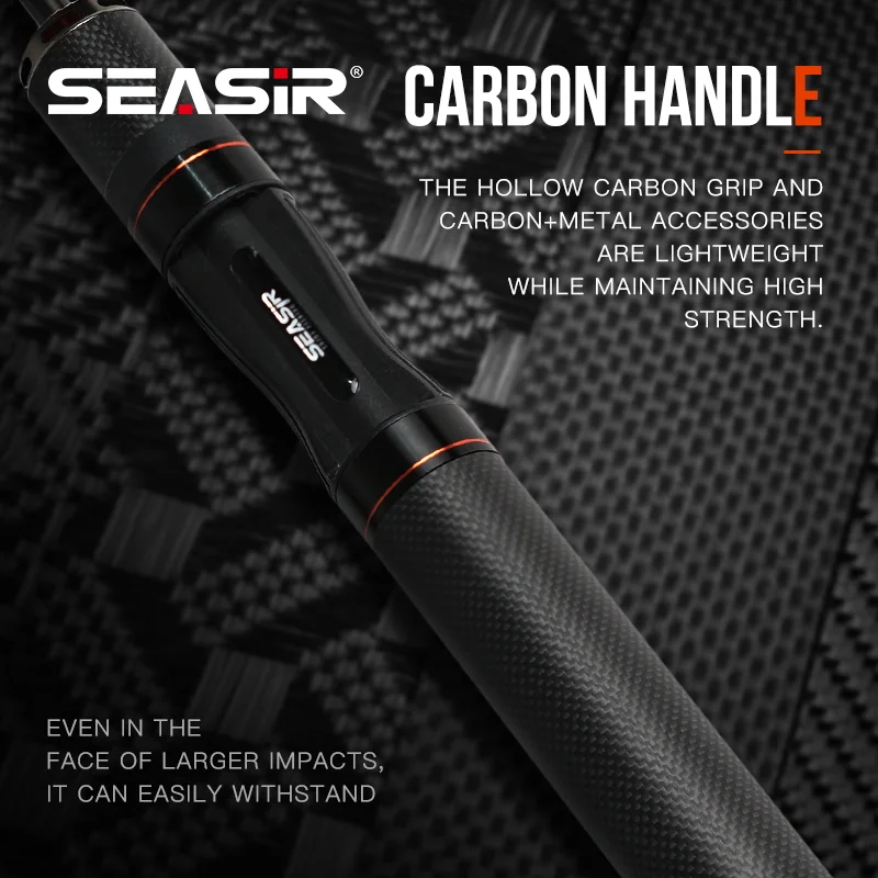 Seasir Flecha Negra caña de spinning carbono 1,5‑1,8 m ultraligera 0,8‑10 g - imagen 3