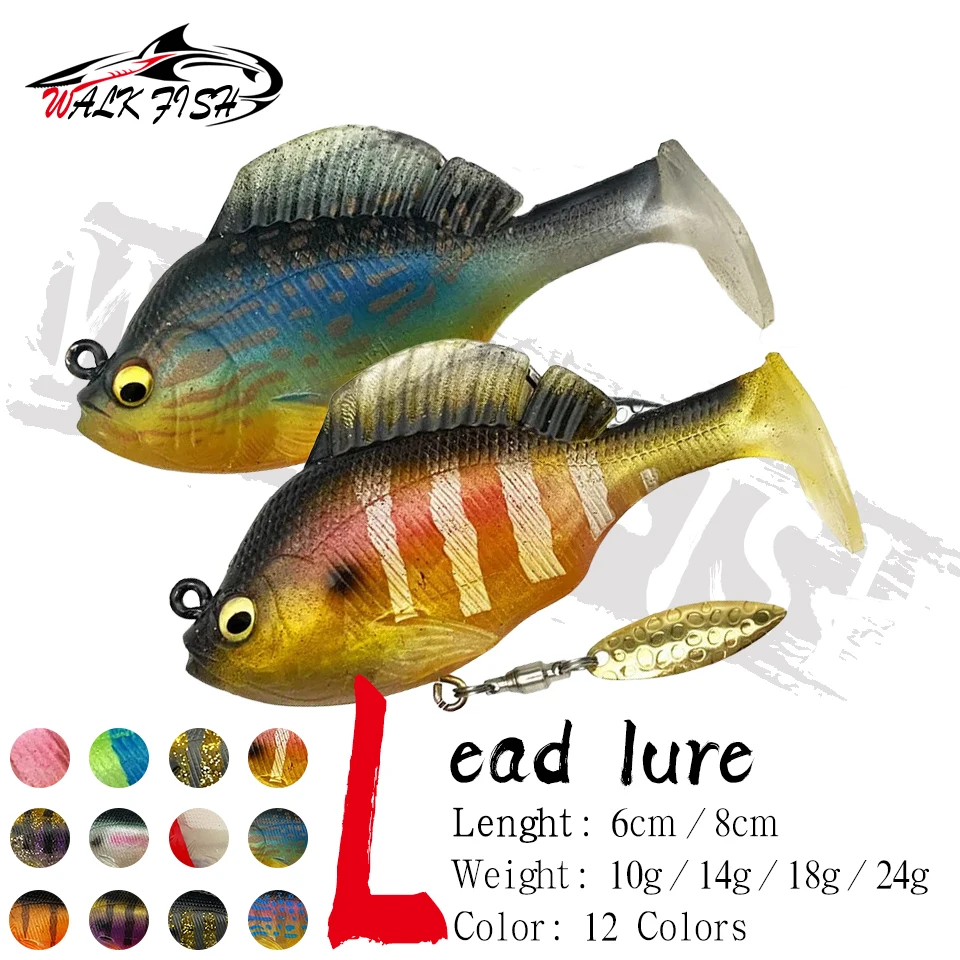 Señuelo VIB WALK FISH – Jig de plomo giratorio con cola en T para trucha