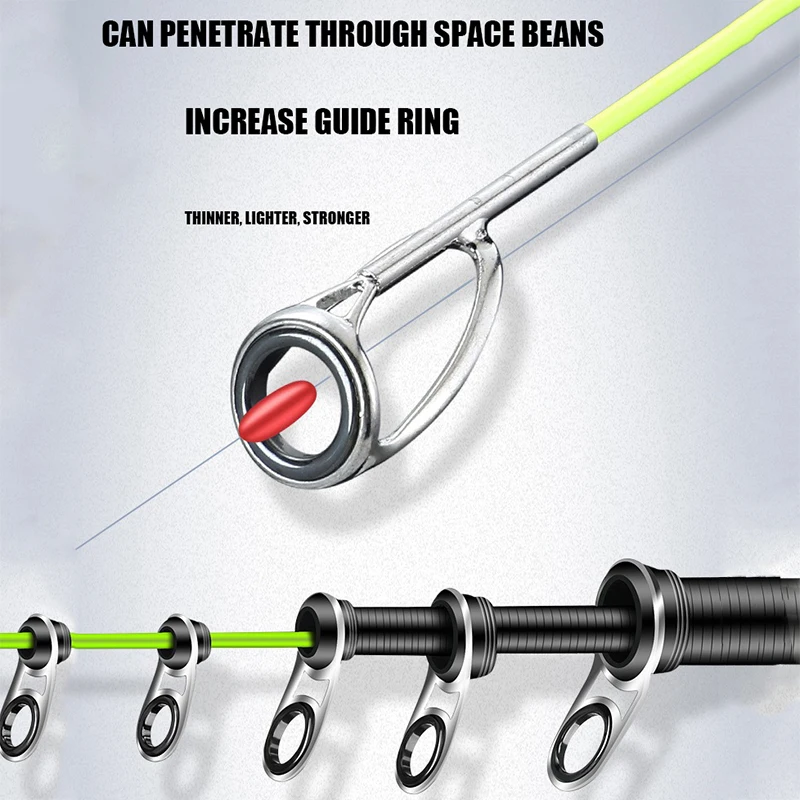 Caña de pescar en roca de marea de alto carbono, 2,4 M, 3,6 M, 4,5 M, 5,4 M, caña giratoria de mar, aparejos de pesca telescópicos en roca, caña súper dura ultraligera - imagen 3