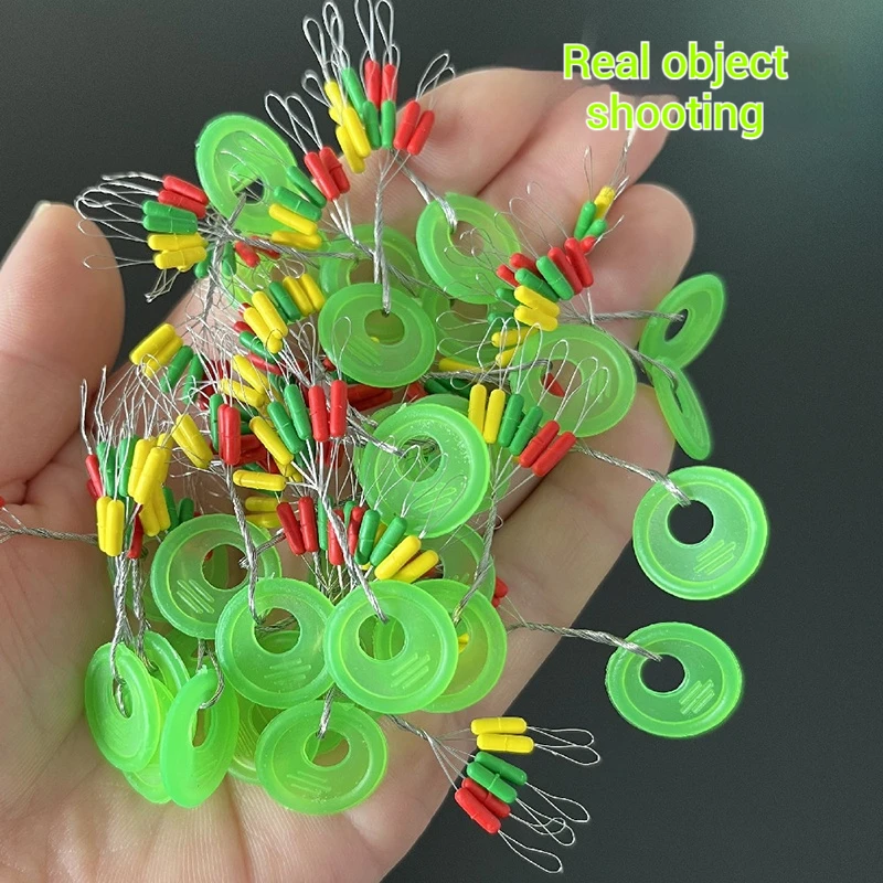 100 grupos 600 Uds. Tapón de goma de silicona para frijoles espaciales, equipo de pesca cilíndrico para frijoles espaciales de oliva, tope flotante para carpa - imagen 3