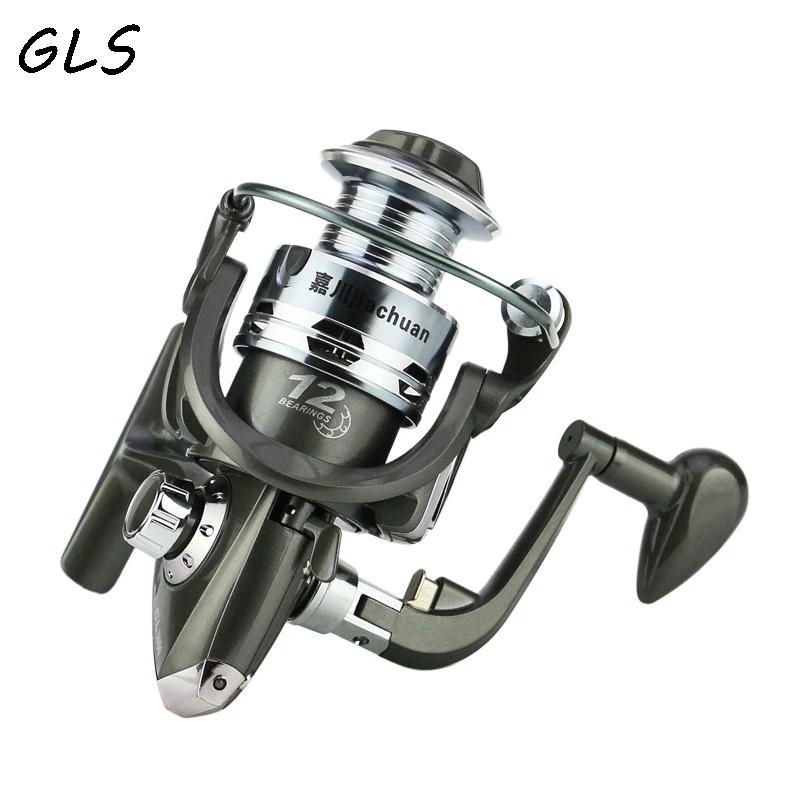 Carrete de copa de línea de Metal 12BB, rodamiento de bolas 5,5: 1, relación de engranaje, carrete de pesca giratorio, mano izquierda/derecha, ruedas de carrete giratorio - imagen 4