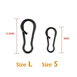 Set clips eslabones giratorios para aparejos de pesca