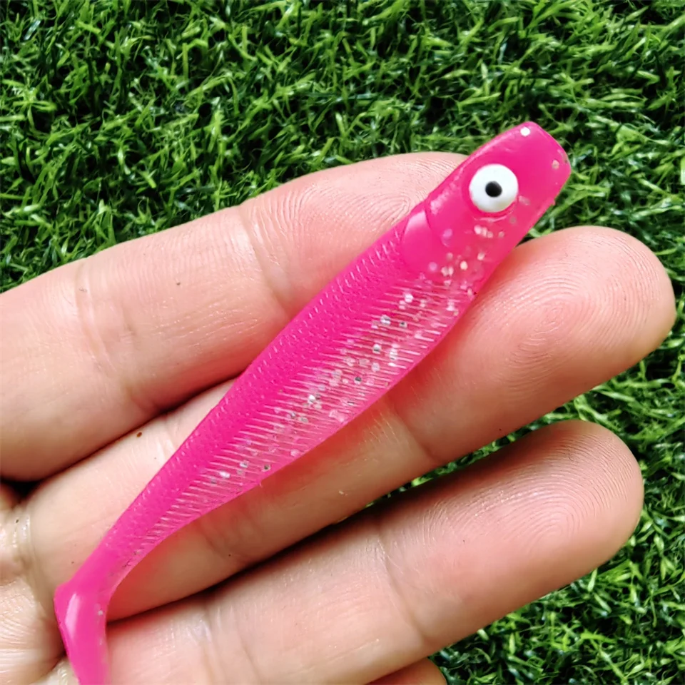 Swolfy 10 Uds Señuelos blandos 60mm 2g T cola Jigging Señuelos de Pesca Wobblers Bass Pike Aritificial silicona Swimbait Leurre Souple - imagen 5