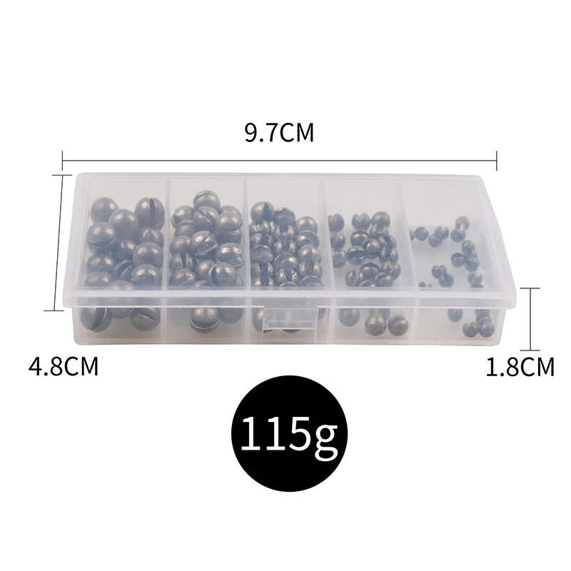 100 unids/caja accesorios de equipo de pesca de plomo para morder - imagen 3