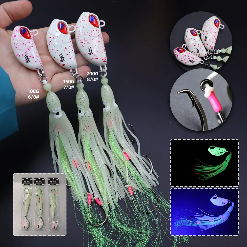 Anzuelos Jig Pulpo Blando ZYZHE para barco con cadena circular - imagen 2