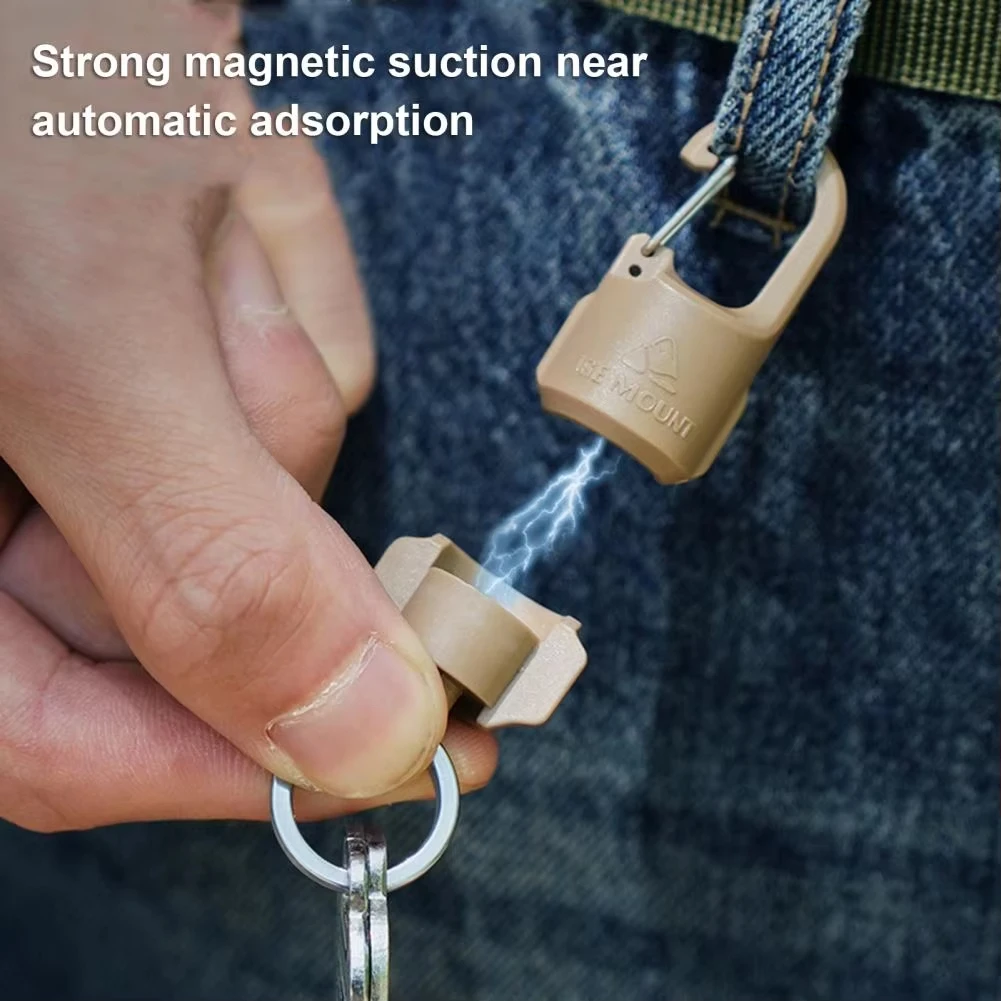 Llavero ligero SHIQIAN, llavero magnético resistente, adecuado para acampar al aire libre, senderismo, pesca, llavero de mochila - imagen 4