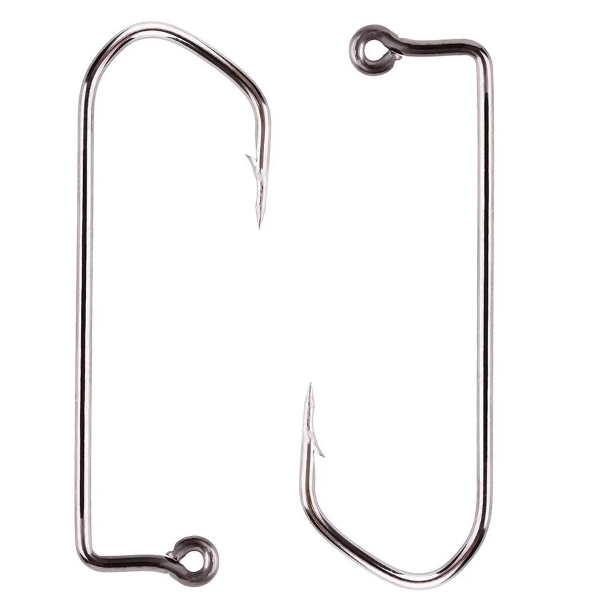 100 Uds 7150 anzuelos de Pesca vertical anzuelo negro con púas de acero rico en carbono Pesca bárbaro anzuelo de 90 grados tamaño 6/0 #   a 1 #   Gancho - imagen 4