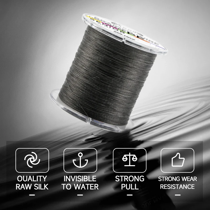 Se muestra un carrete de hilo con un primer plano del carrete.