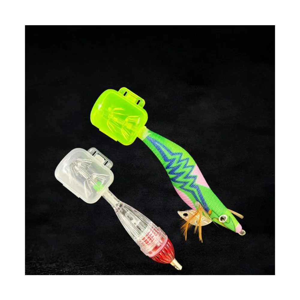 JOOYOO-Protector de aguja de calamar 20 piezas, manga de almacenamiento con gancho trasero a presión, accesorios de pesca en el mar, Plástico - imagen 2