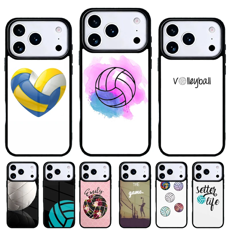 Funda Trasera Deportiva de Voleibol para iPhone – Compatible 15 14 13 Pro Max