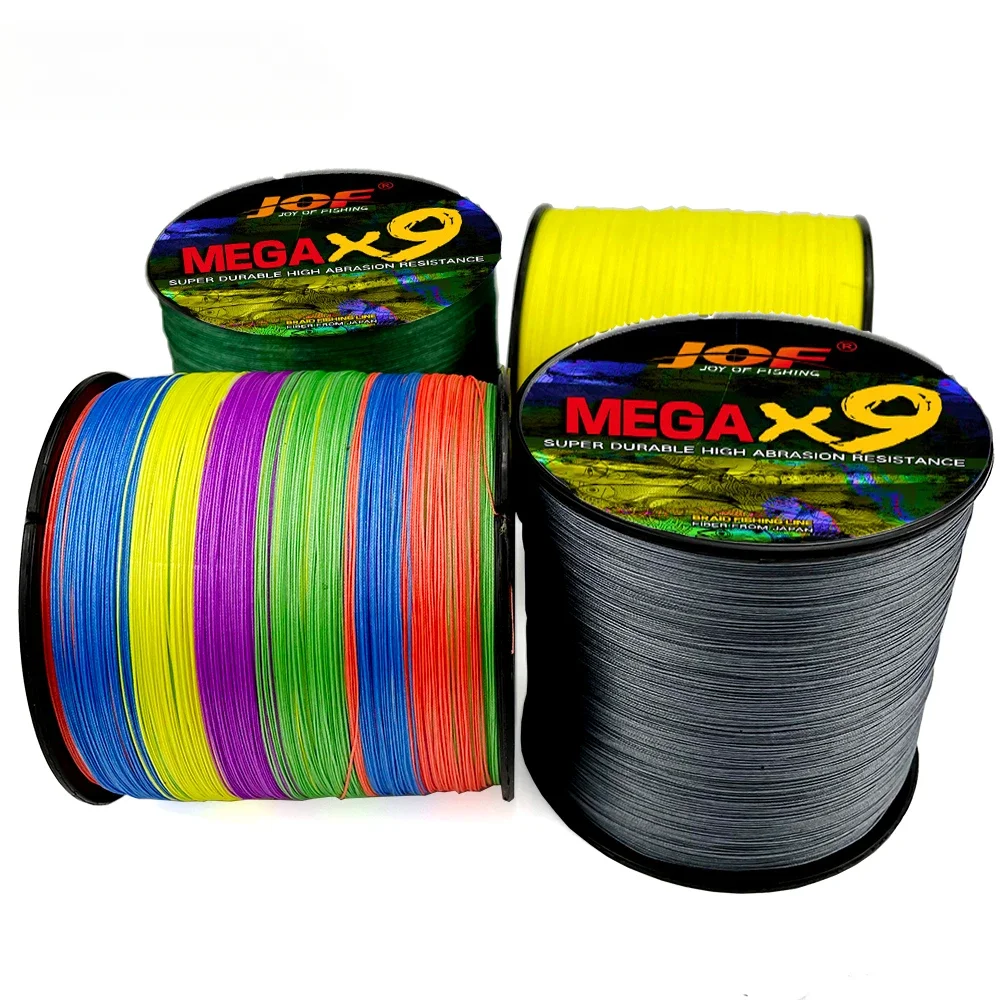 Línea de pesca de marca JOF 9 1000M multifilamento 100% tiro largo PE trenzado señuelo de pesca línea de PE trenzada suave y resistente al desgaste - imagen 2