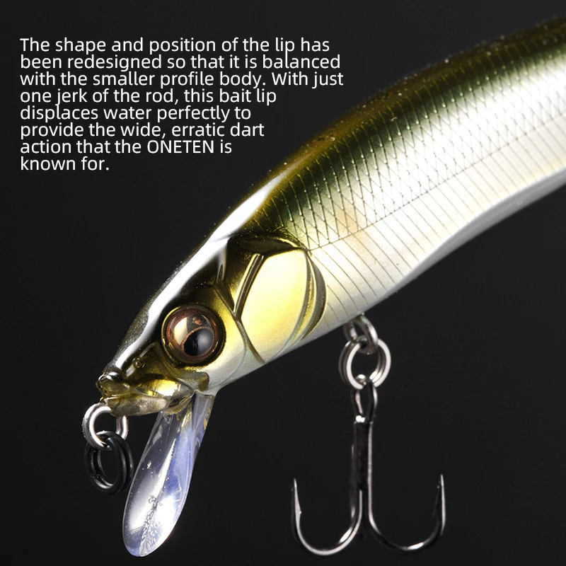 Megabass-Señuelos de Pesca ONETEN Jr., cebo de pesca de pececillos de sal, 98mm, 3/8oz, larga distancia, señuelo de lubina de mar, cebo suspendido, #8, 3, anzuelos de piezas - imagen 4