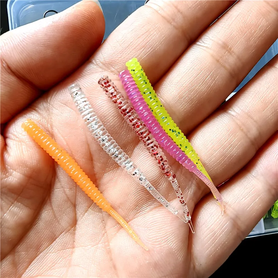 SWOLFY AJING-señuelo suave de 0,3g/0,45g, anzuelos de pesca de roca, Swimbaits Jig, cebo de gusano Wobber - imagen 2