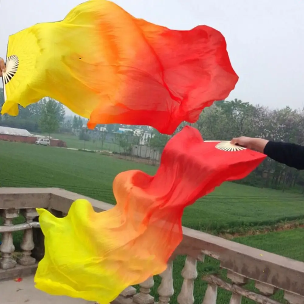 Abanico de danza del vientre de Color degradado, multicolor, herramienta de práctica de bailarina de 1,2 m, abanico de imitación largo, accesorios de baile, gran oferta - imagen 5