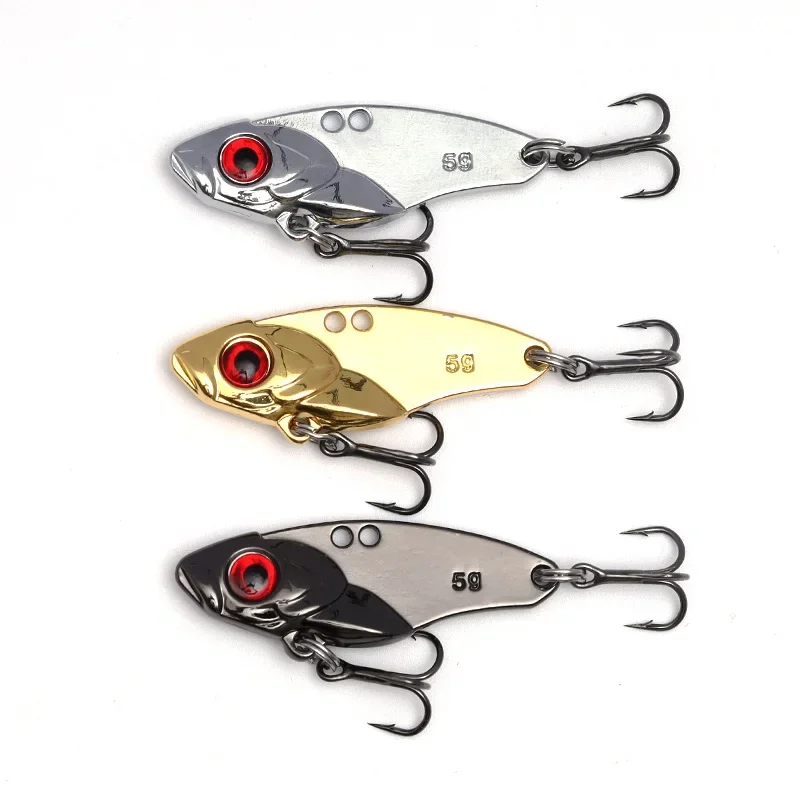 OUTKIT-señuelo de pesca con cuchara VIB, cebo de pesca giratorio de Metal de 3,5-7g, Crankbait, lubina, cebos duros artificiales, cigarra VIB, aparejos de pesca - imagen 2