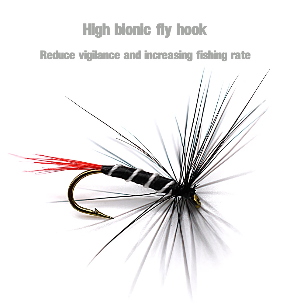 MNFT-moscas de pesca con mosca seca para trucha, cebos artificiales, 10 unidades, #10 - imagen 3