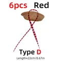 6 piezas Rojo D