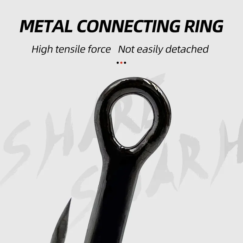 10 Uds 3X fuerte pesca en el mar Triple reforzado gancho para tanque de sangre afilado acero alto en carbono anzuelo triple para agua salada tres ganchos de garra - imagen 5