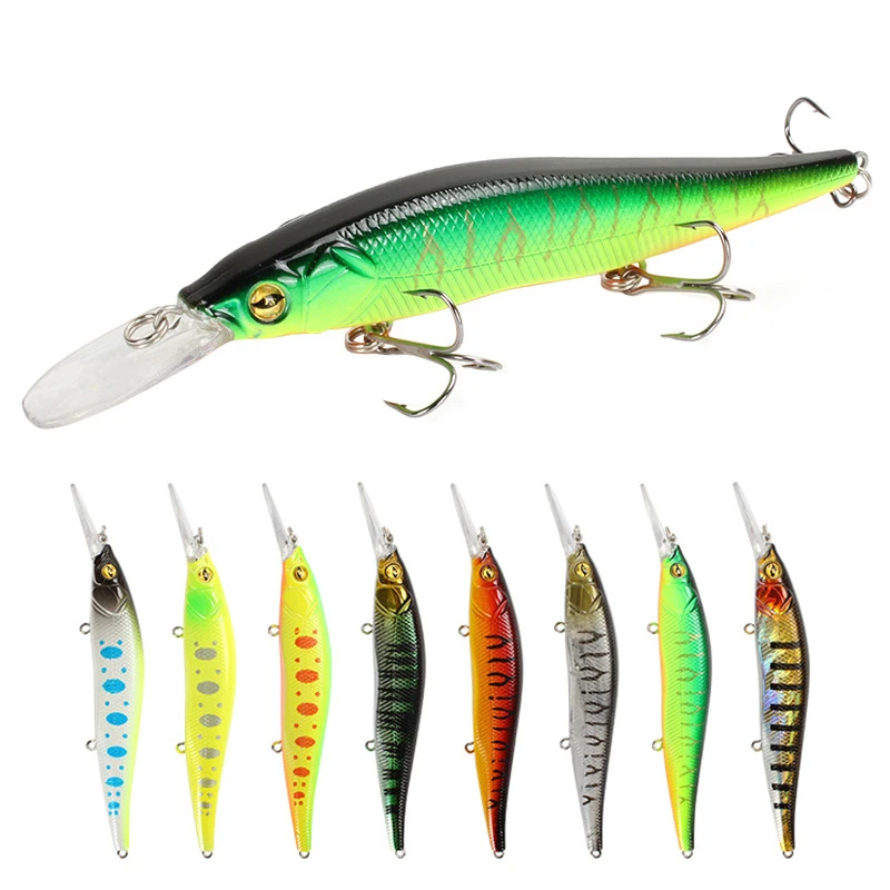 Señuelos flotantes de Pesca de pececillos, cebo duro de plástico Artificial, Wobblers, 13,5 cm, 15,8g, 1 piezas