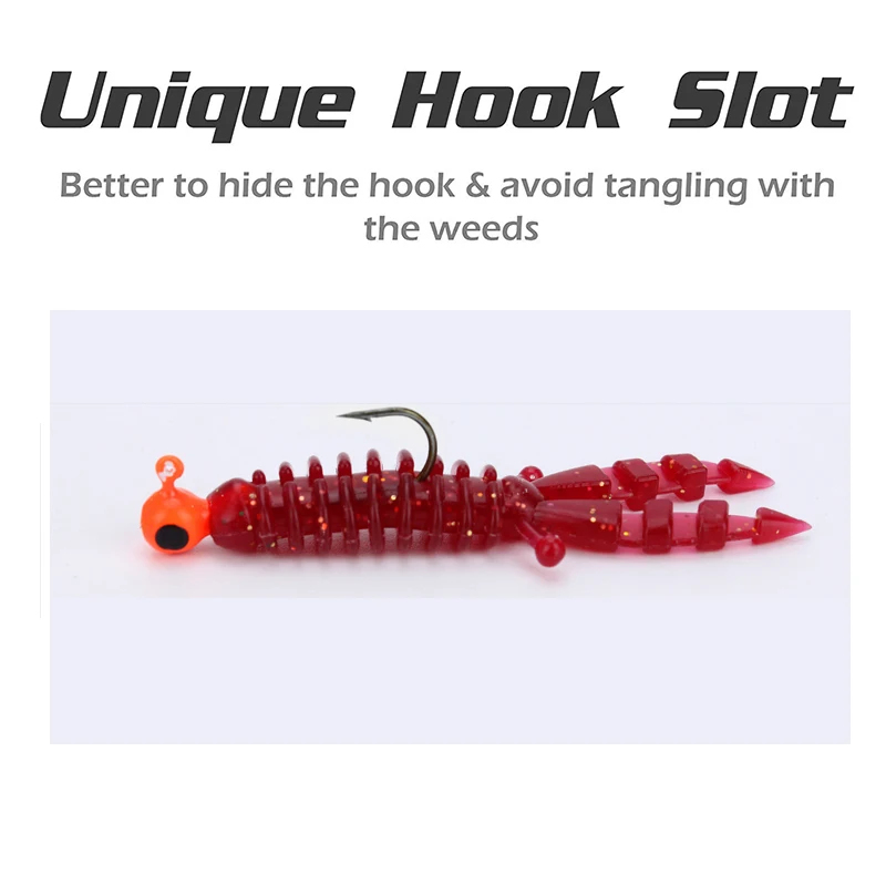 PRO BEROS-Señuelos de Pesca suaves de 5 piezas, cebos flotantes de silicona para pececillos, cebo de pesca de plástico suave - imagen 4