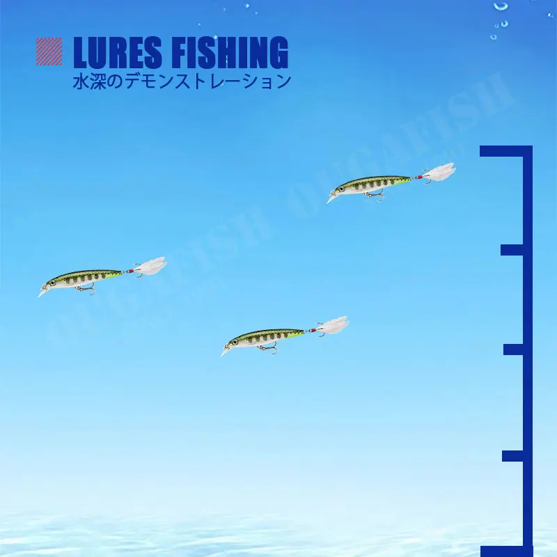 1 Uds 95mm 13g Suspend Minnow señuelo de pesca Wobblers con anzuelo de hazaña accesorios de Peche negro Minnow Leurre cebo duro Artificial - imagen 5