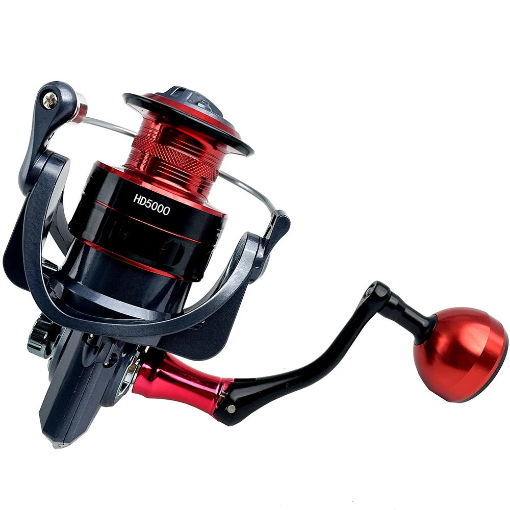 Carrete giratorio de Metal para pesca de carpa, accesorio de doble uso para agua dulce/marina, arrastre grande, duradero, 2000-7000 - imagen 4