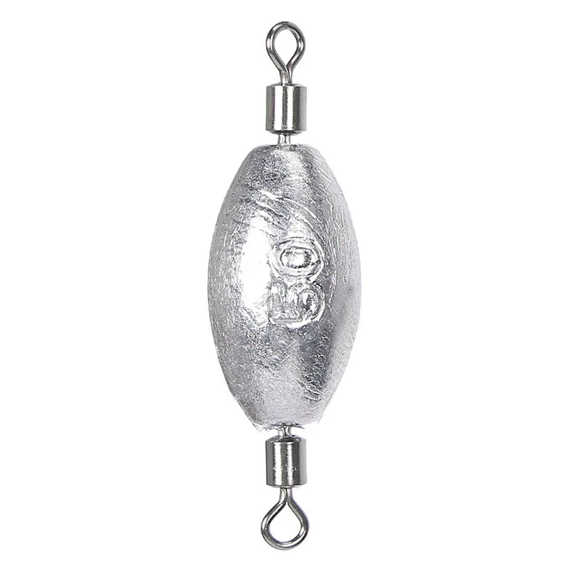 Plomo de plomo con giro de pesca, 10g/20g/25g/30g/40g/50g/60g/70g/80g/100g, pesas de plomo en forma de oliva, accesorios para aparejos de pesca - imagen 4