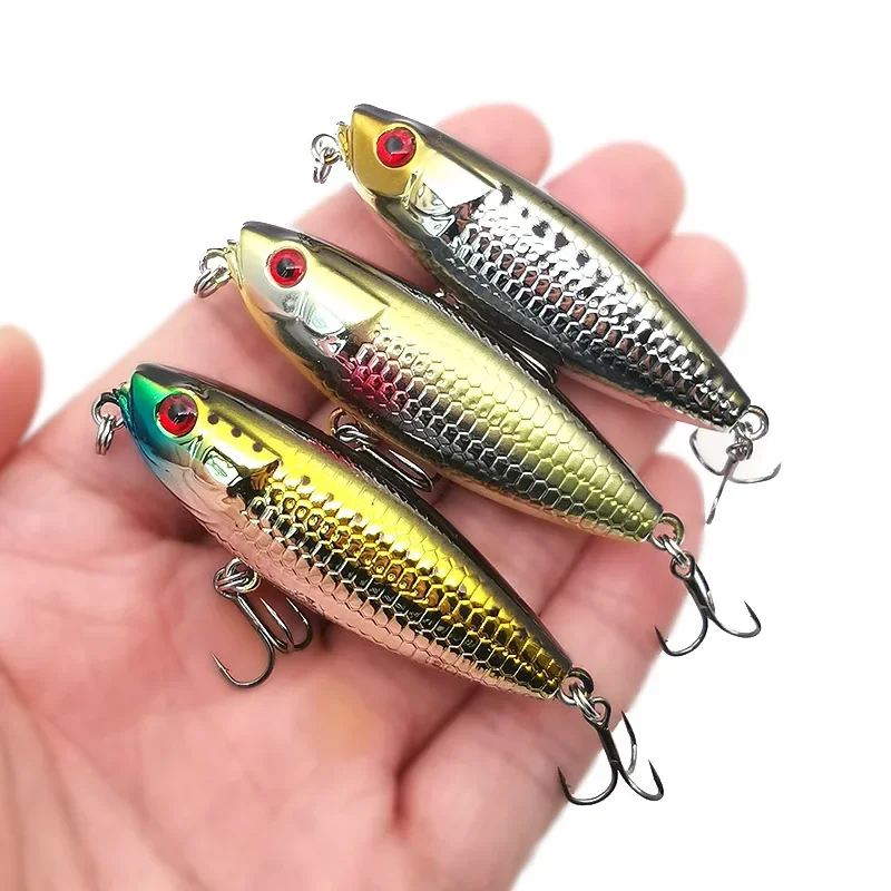 Nuevo Mini Wobblers lápiz flotante Isca señuelo de Pesca Artificial cebo duro plástico Crankbait Pesca lubina Japón Pesca caminar perro - imagen 3