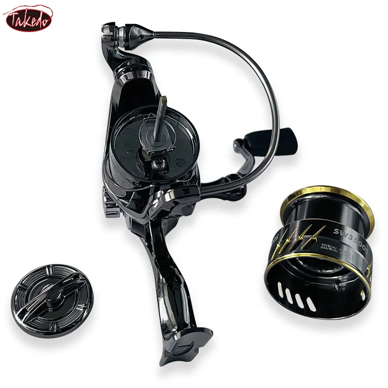 TAKEDO-carrete de pesca de agua salada ST05, 18KG, arrastre máximo 6,2: 1, relación de engranaje 6 + 1, cuerpo de Metal, carrete de pesca de carpa 2500S 3500S - imagen 2