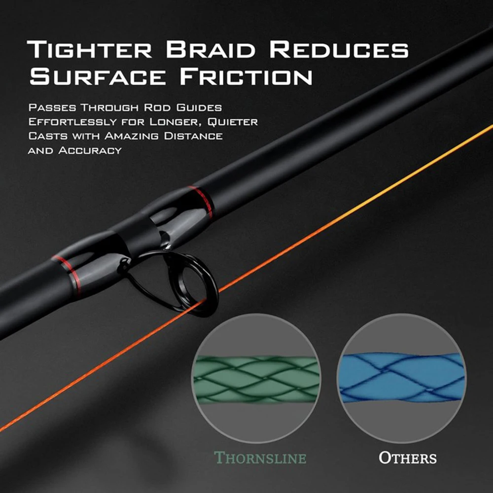 Línea de pesca trenzada de 8 hilos THORNSLINE multifilamento de agua salada X8 1000M 2000M 16-98LB cable de mosca de carpa de Japón línea de PE - imagen 2