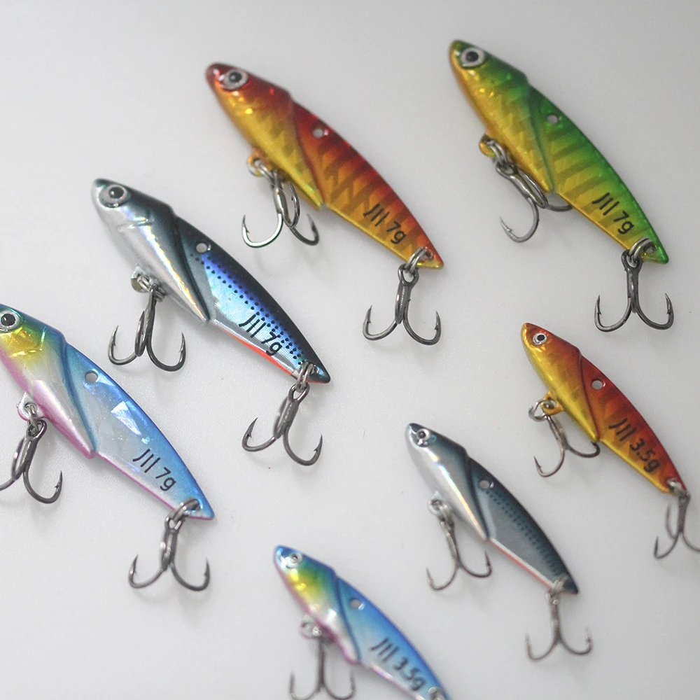 Señuelo de pesca de Metal que se hunde VIB, 3,5g, 7g, cuchara de vibración, cebos duros Crankbait Wobbler Swimbait, aparejos de cicla VIB, 1 unidad - imagen 3