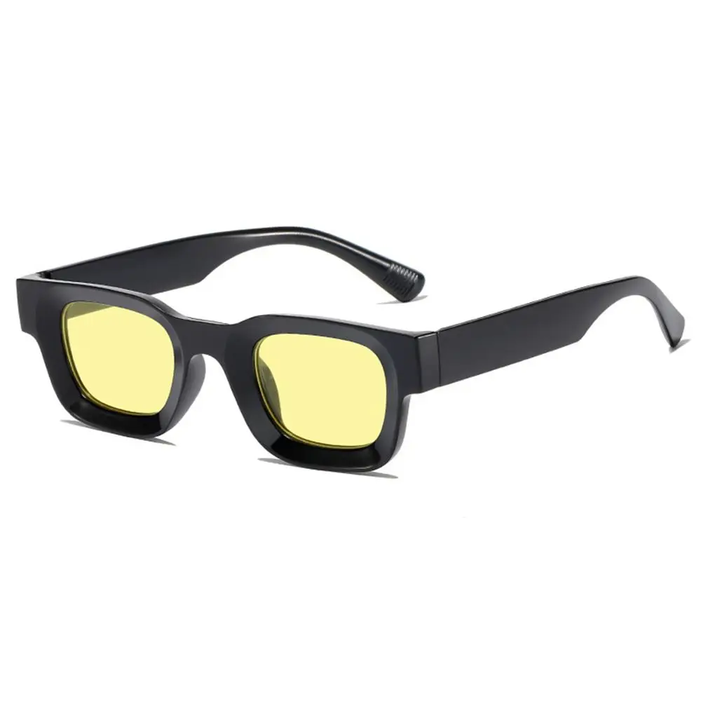 Gafas de sol cuadradas gruesas Vintage para playa/viajes/ropa de calle, gafas de sol rectangulares con protección UV400, gafas de sol para hombres y mujeres - imagen 5