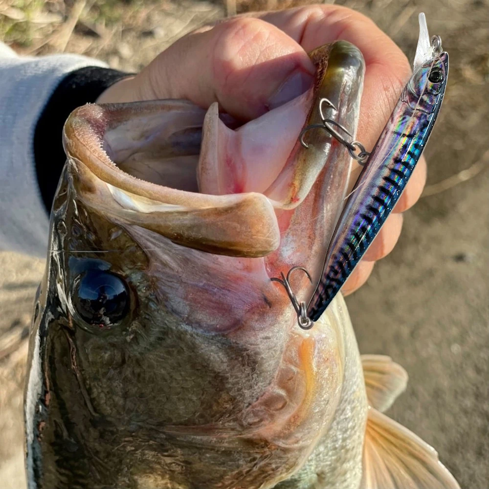 Señuelo de Pesca suspendido, 10g, 10,2 cm, anzuelos triples, Kit de Swimbait, aparejos de Pesca, sonajero Wobbler, cebo Cranbait, Jerkbaits de Pesca - imagen 5
