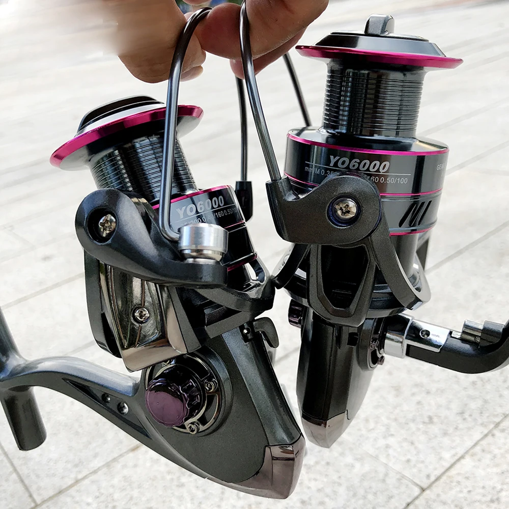 GHOTDA-carrete de Metal para pesca, rueda giratoria serie DC/YO 1000-7000, Ratio de engranaje 5,2: 1, accesorios de pesca - imagen 5