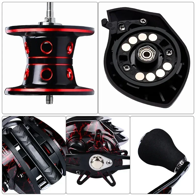 Carrete Baitcasting 8KG arrastre sistema dual 7,1:1 para carpa lubina - imagen 5