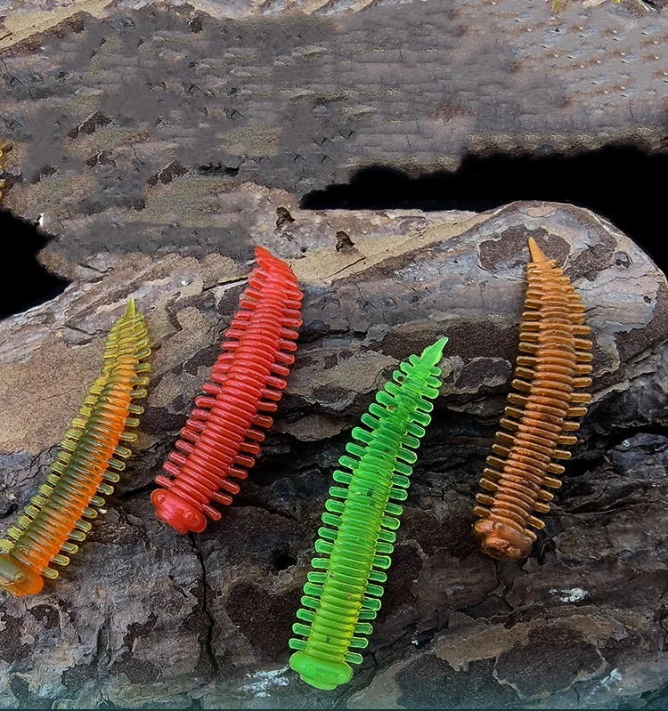 Señuelo vinilo Ciempiés 5cm – Cebo artificial arena para pesca - imagen 4