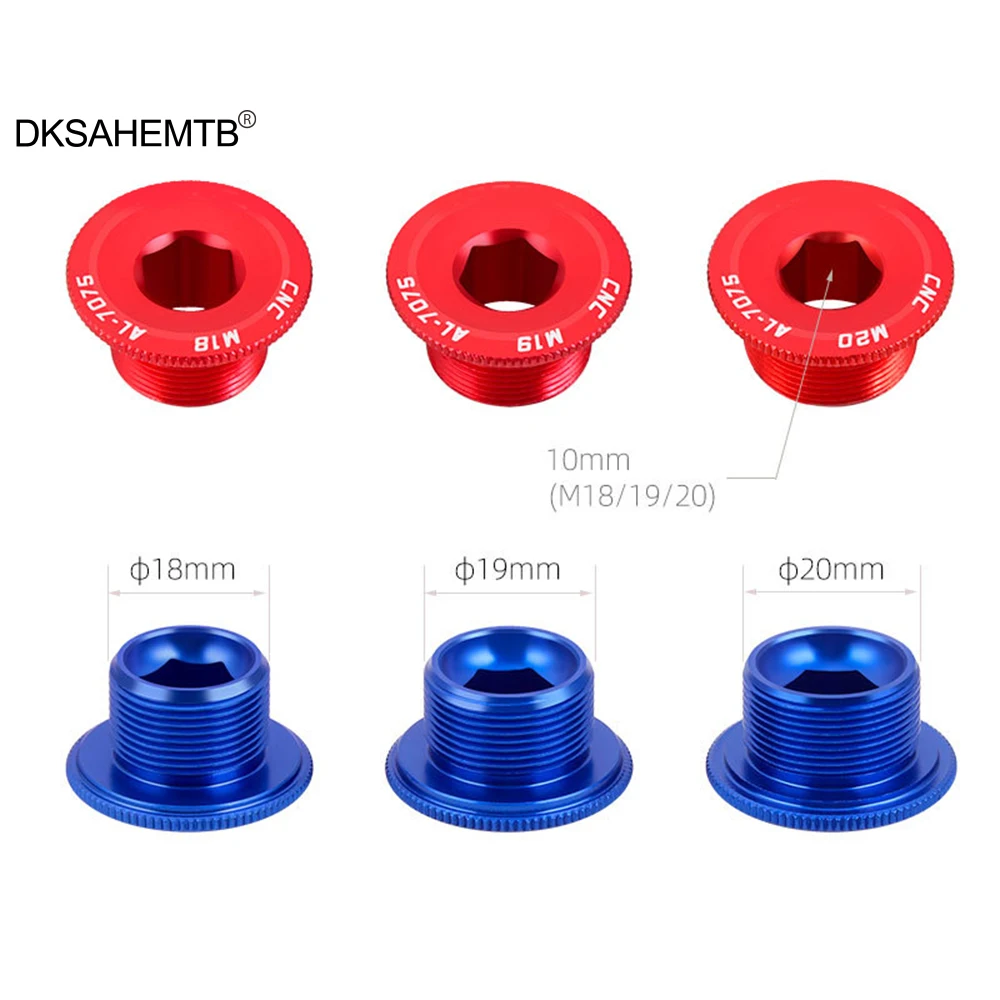 Tornillo de cubierta de bielas MTB M18/M19/M20, aleación de aluminio, soporte inferior de bicicleta, tornillos de juego de bielas CNC, Perno de fijación de brazo de manivela - imagen 2