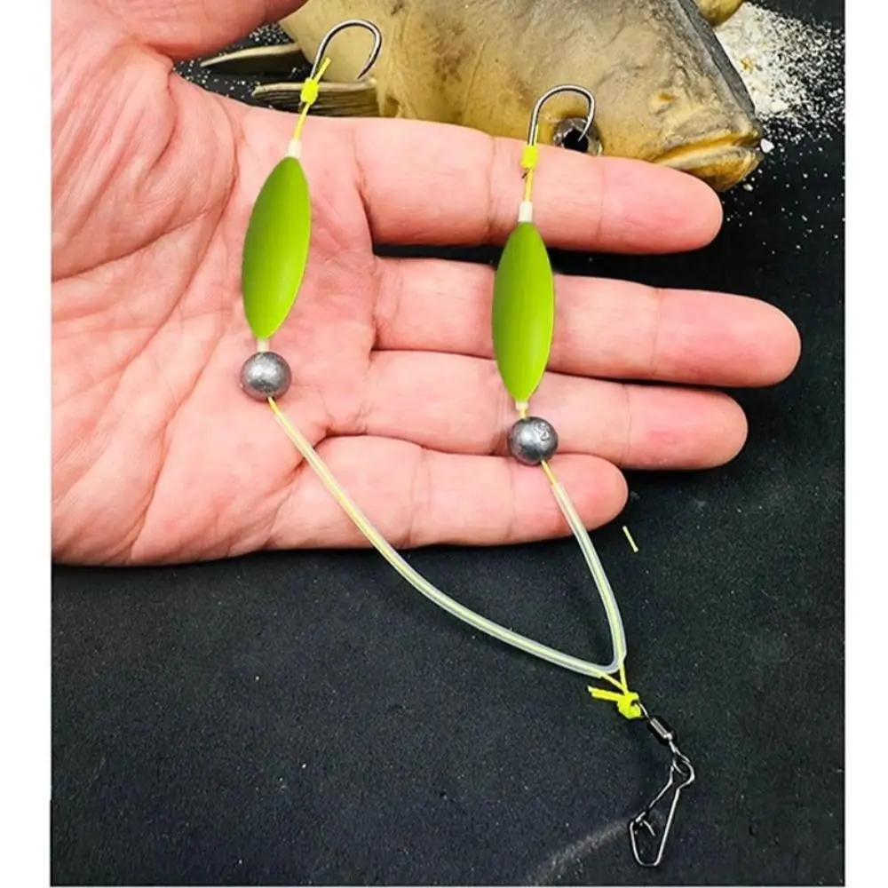 3 uds doble gancho aparejos de Pesca para el cabello gancho Anti suspensión inferior anzuelo de Pesca de carpa Pesca Size3 # -12 #   Señuelo de pesca Carp Rigs - imagen 3