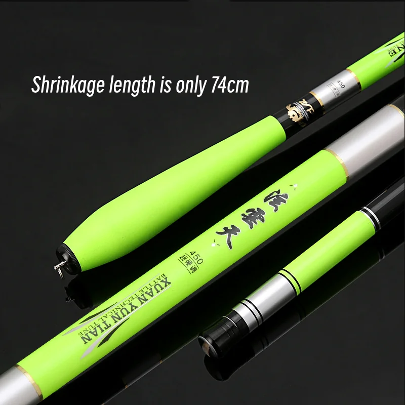 Cañas de pescar telescópicas ultraligeras con fibra de carbono dura de 3,6 m, 4,5 m, 5,4 m, 6,3 m y 7,2 m - imagen 2